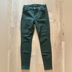 7 For All Mankind Dark Green Skinny Jeans